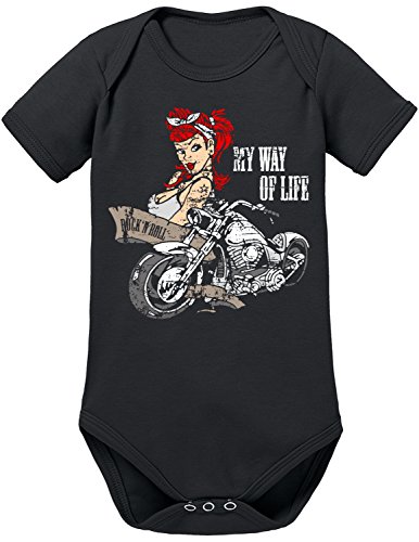 TShirt-People Biker Girl Tattoo - Body para bebé Negro 80