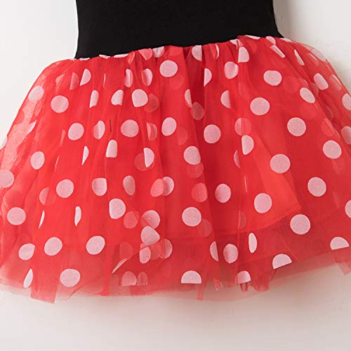 TTYAOVO Bebé Chicas Polca Punto Tutu Vestido Talla 120 (4-5 Años, 363 Rojo)