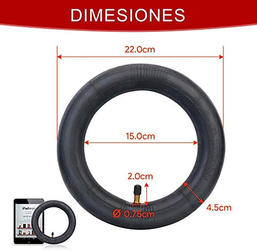 Tubos Interiores de Doble Grosor de 8,5 Pulgadas Neumáticos Scooter eléctrico Neumático de Goma 8 1 / 2X 2 Neumático de Repuesto para Xiaomi M365 Otros Tubos inflables