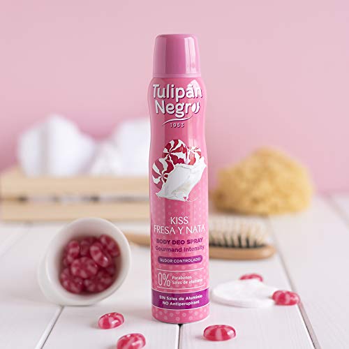 Tulipán Negro desodorante Spray Kiss Fresa y Nata 200 ml