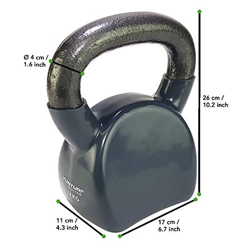 Tunturi Kettlebells Pesa Rusa Vinilo, Unisex Adulto, Grey, 1