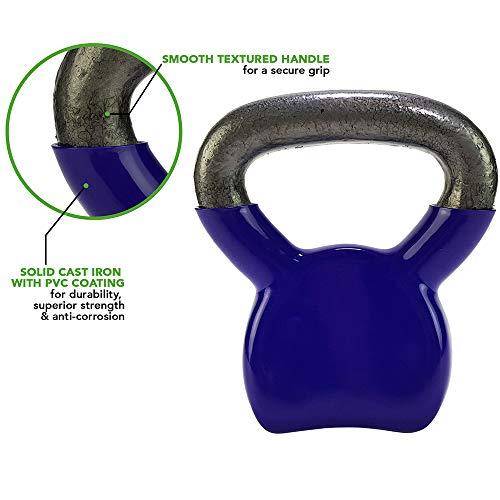 Tunturi Kettlebells Pesa Rusa Vinilo, Unisex Adulto, Purple, 1