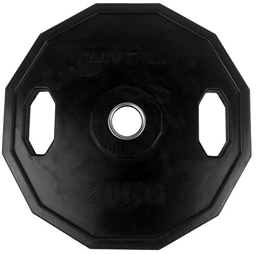 Tunturi Weight Plates Disco Olímpico, Unisex Adulto, Negro, 25 kg