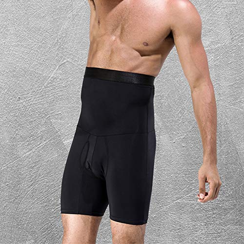 TXYFYP Hombre Reductora Pantalones, Hombre Adelgazante Sauna Pantalones Hot Sweat para Reductora Hombre, Faja Pantalón Faja Reductora Abdomen Cintura Alta Tummy Tuck - Negro, M