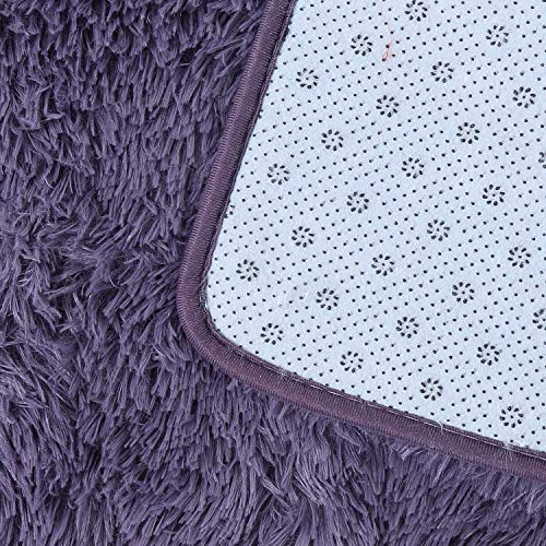 Txyk Alfombras Ultra Suaves para Interiores, Interiores y Suaves Alfombras de Sala de Estar aptas para niños Dormitorio Decoración para el hogar Alfombras de Dormitorio 60 * 120 cm (Gris Púrpura)