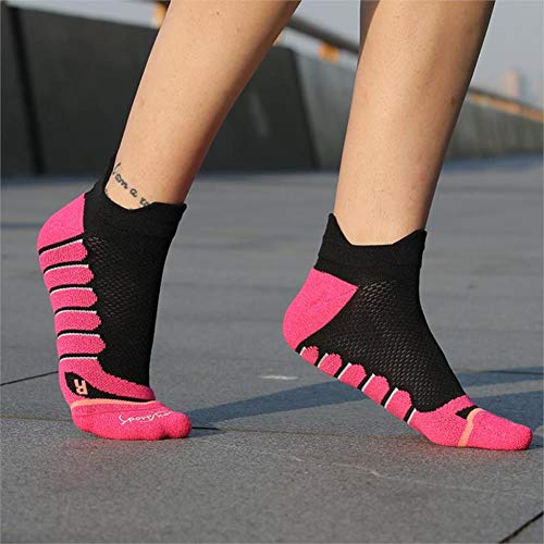 UKKD Calcetines Mujer 5 Pares De Algodón Profesional Barco Bote Cortos Calcetines Corriendo Mujeres Transpirable Sprint Humedad Talla Antideslizante Yoga Calcetines De Yoga-4