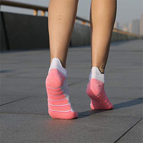 UKKD Calcetines Mujer 5 Pares De Algodón Profesional Barco Bote Cortos Calcetines Corriendo Mujeres Transpirable Sprint Humedad Talla Antideslizante Yoga Calcetines De Yoga-4