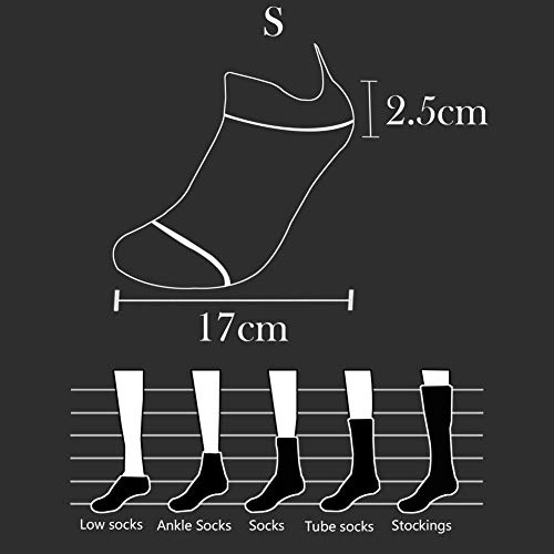 UKKD Calcetines Mujer 5 Pares De Algodón Profesional Barco Bote Cortos Calcetines Corriendo Mujeres Transpirable Sprint Humedad Talla Antideslizante Yoga Calcetines De Yoga-4