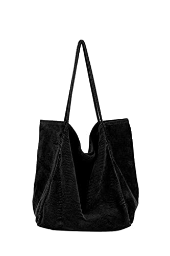 Ulisty Mujer Grande Pana Bolso de Mano Retro Bolsa de Hombro Casual Bolsa de la Compra Moda Bolso Negro