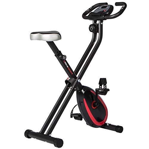 Ultrasport F-Bike 250 Bicicleta estática con Ordenador y App, Sensor de pulsaciones, Plegable, sin Respaldo & App, Unisex, Mate Negro