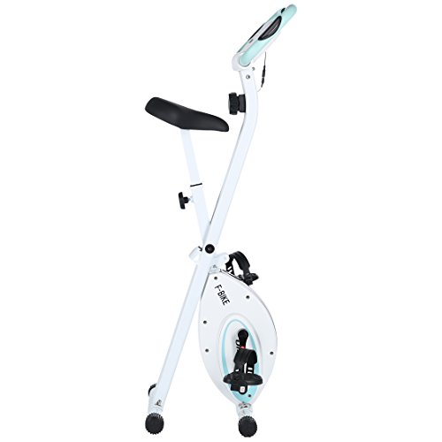 Ultrasport F-Bike estática, Aparato doméstico, Bicicleta Fitness Plegable con Consola y sensores de Pulso en Manillar, Unisex, Menta, OS