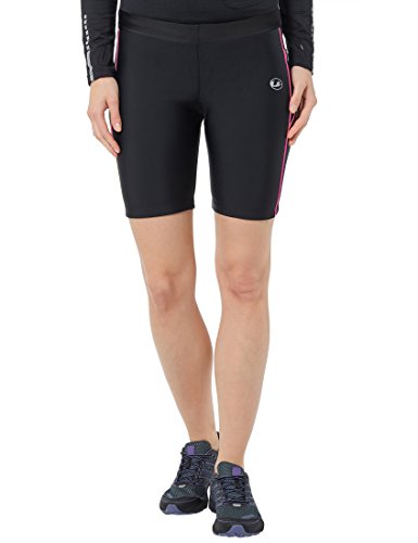 Ultrasport Quick Dry Pantalones Cortos de Correr, Mujer, Negro/Rosa Neón, M