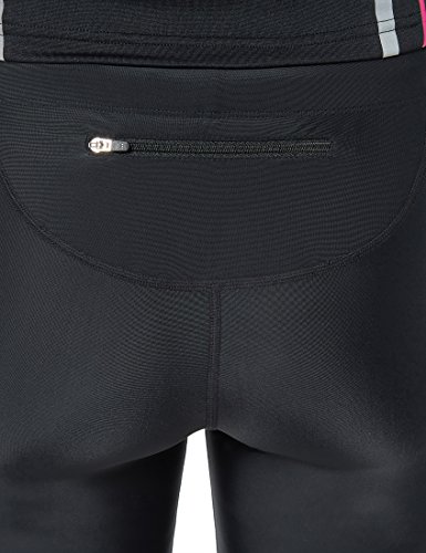 Ultrasport Quick Dry Pantalones Cortos de Correr, Mujer, Negro/Rosa Neón, M