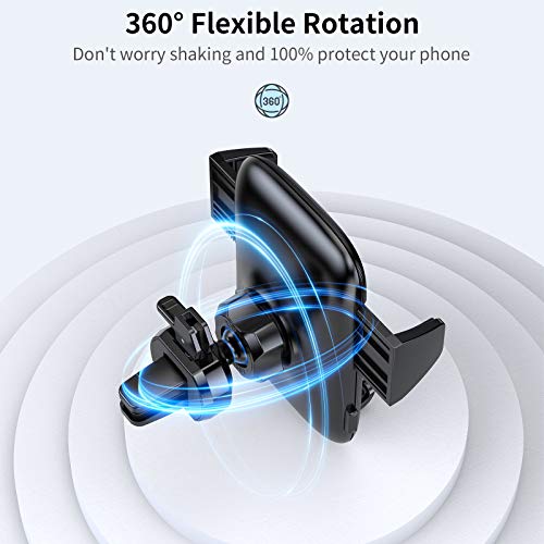 UNBREAKcable Soporte Movil Coche [2 en 1], Soporte Móvil Teléfono para Salida de Ventilación del Coche con Rotación de 360 Grados con iPhone 13/13 Pro/12/12 Pro/11/X/8, Samsung, Xiaomi y Más