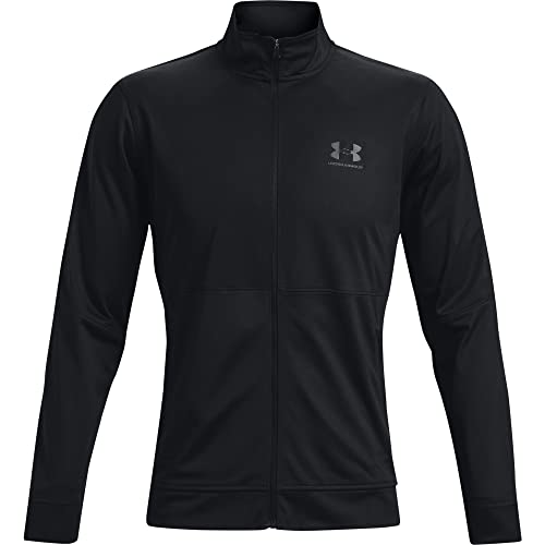 Under Armour Chaqueta Pique Track para Hombre Camisa, Negro/Negro (001), M