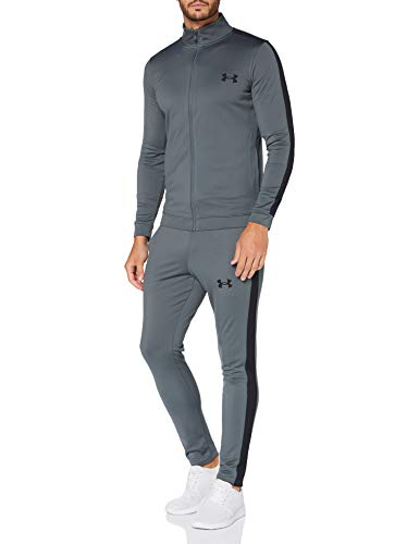 Under Armour EMEA Track Suit, chándal hombre, Negro (Pitch Gray / Black), M