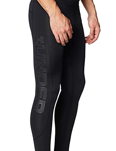 Under Armour Q. Ignight Coldgear Tight Leggin, Hombre, Negro/Negro/Reflectante (001), Small