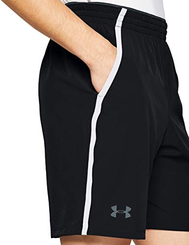 Under Armour Qualifier WG Perf, Pantalones Cortos Hombre, Negro (Black/White/Pitch Gray), S