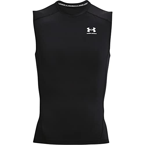 Under Armour UA HG Armour Comp SL Camiseta para Hombre, Negro (Black/White), M