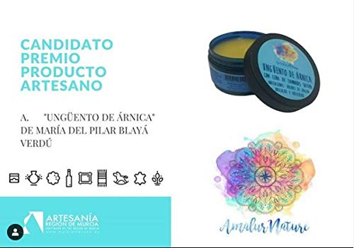 Ungüento de árnica - Dolor e inflamación muscular y articular - 100% natural y artesanal - 100 ml - Amalur Nature