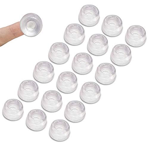 Uni-Fine 18 Pcs Transparentes Almohadilla Pies de Goma, Almohadillas de Goma Transparente Almohadillas Amortiguadoras de RuidoLagrimas Silicona Adhesivas Almohadilla Autoadhesiva para Puertas y Mueble