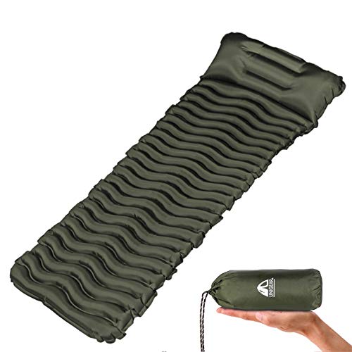 Unigear Esterilla Inflable Portatíl Colchón de Aire para Camping Acampa Colchones Hinchable Utraligero y Resistente Cama Colchoneta de Dormir al Aire Libre Viaje Playa