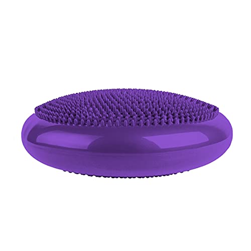 unycos - Cojín de Equilibrio, Cojín Propioceptivo, Cojín Hinchable, 34 cm | Entrenamiento de Tronco, Espalda, Abdomen, Piernas, Fitness, Pilates, Rehabilitación, Coordinación (Morado)