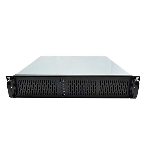 Unykach Caja Rack 2129 19" 2U - Silver/Black 1*USB 3.0 + 1*USB 2.0