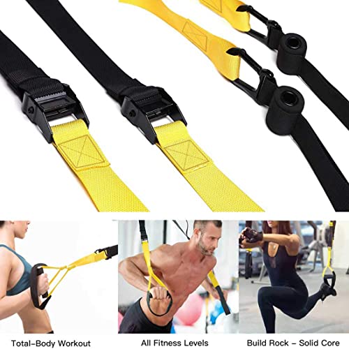 UONNER Entrenamiento en Suspensión Entrenador de Suspensión de Fitness Pro Ejercicio para Fortalecimiento Resistencia y Tonificación Muscular Juego de Accesorios para Ejercicio Carga hasta 500 Kg