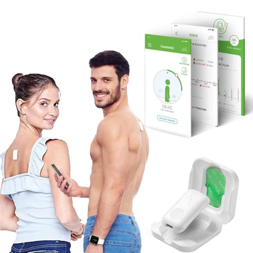 Upright GO 2 Dispositivo Corrector y Entrenador de Postura para Espalda Recta Crecimiento Personal con Aplicación iOS/Android y un Pack de Adhesivos Hipoalergénicos