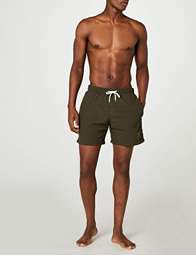 Urban Classics Block Swim Shorts Bañador de natación, Verde Olive), XL para Hombre