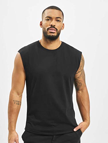 URBAN CLASSICS Camiseta Tirantes Hombre en Algodón, Camiseta sin Mangas Verano, Camiseta Interior, Tank Top; Color: negro, Talla: L