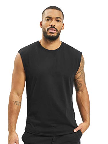 URBAN CLASSICS Camiseta Tirantes Hombre en Algodón, Camiseta sin Mangas Verano, Camiseta Interior, Tank Top; Color: negro, Talla: L