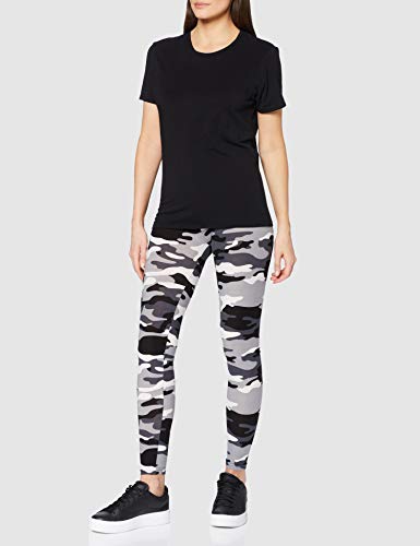 Urban Classics Ladies Camo Leggings, Mallas, Material Opaco - Pantalones Deportivos, Gris (Snow Camo), M