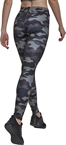 Urban Classics, Ladies Camo Tech Mesh Leggings, con Malla Transparente, Material Opaco - Pantalones Deportivos, Color: camo/negro, Tallas: M