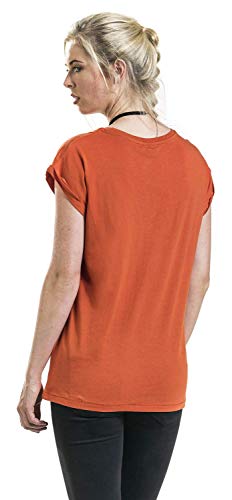 Urban Classics Ladies Extended Shoulders tee Camiseta, Naranja (Rust Orange), XXL para Mujer