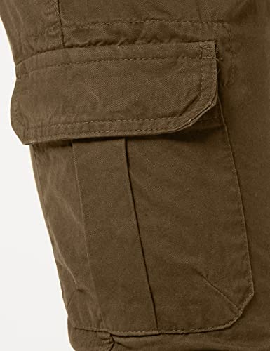 URBAN CLASSICS Pantalón jogging Cargo con bolsillos de parche 2 laterales y 2 traseros, ajuste slim fit, color liso, cintura cordón, puños elásticos, color verde, talla XL