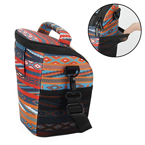 USA GEAR Funda para DSLR (Azteca), Bolsa Cámara Réflex con Accesibilidad de Carga Superior, Honda Ajustable para el Hombro, Asa Acolchada, Cubierta de Lluvia Extraíble - Compatible con Cámaras SLR