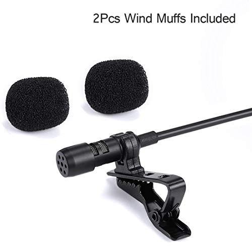 USB Microphone, Gyvazla Omnidirectional Condenser Lavalier Lapel Clip on Mic for Computer, Laptop, Podcast, Interviews, Network singing, Skype, MSN, Audio Video Recording [Plug and Play]