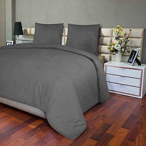 Utopia Bedding Funda Nórdica Cama 135/150 - Microfibra Juego de Funda de Edredón 240x220 cm y 2 Fundas de Almohada 65x65 cm (Gris)