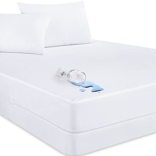 Utopia Bedding Impermeable Funda De Colchón 90 x 200 x 20 cm con Cremallera, Protector De Colchón a Prueba De Chinches Y Ácaros