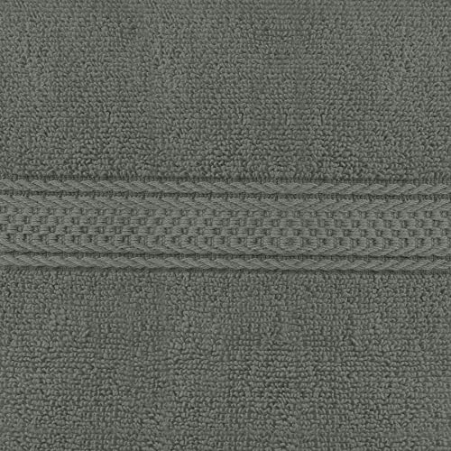 Utopia Towels - Toallas de Mano Grandes de algodón multipropósito para baño, Manos, Cara, Gimnasio y SPA - Dimensiones 41 cm x 71 cm - Paquete de 6 (Gris)