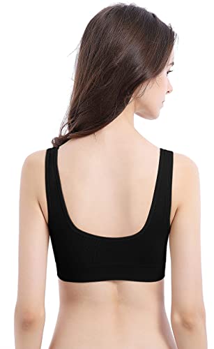 UtopyaUK Paquete de 3 Sujetadores de Comodidad para Mujeres, sin Costuras, Sujetador sin Costuras, Sujetador de Yoga,Sujetador Deportivo sin Cables (XXL, 3 Negro)