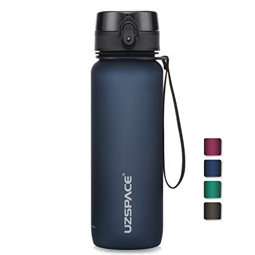 UZSPACE Botella de Agua Deportiva-500ml/800ml/1000ml, Tritan Botella Agua Sin BPA. Evitar Fugas de Agua y Ideal para el Ejercicio y los Deportes al Aire Libre