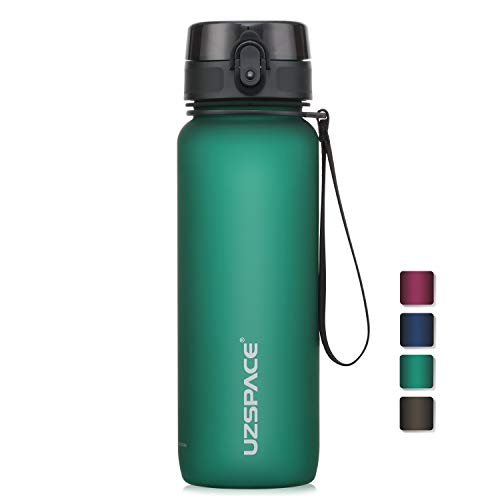 UZSPACE Botella de Agua Deportiva-500ml/800ml/1000ml, Tritan Botella Agua Sin BPA. Evitar Fugas de Agua y Ideal para el Ejercicio y los Deportes al Aire Libre