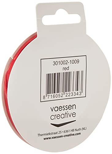 Vaessen Creative Ready to Start Cinta de Raso Doble, Rojo, 6MM x 10M, 10