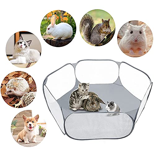 Valla Ejercicio Interior,Tienda Animales Pequeños,Valla Ejercicio Libre Portátil,Parque Mascotas Animales Pequeños,con Bolsa De Almacenamiento,Plegable,Apto para Cobayas,Conejos,Chinchillas,Erizos