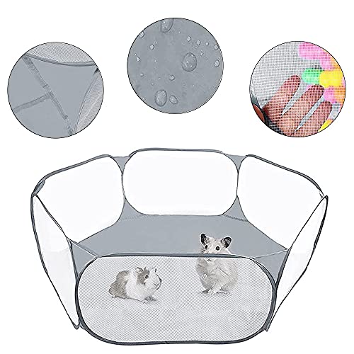 Valla Ejercicio Interior,Tienda Animales Pequeños,Valla Ejercicio Libre Portátil,Parque Mascotas Animales Pequeños,con Bolsa De Almacenamiento,Plegable,Apto para Cobayas,Conejos,Chinchillas,Erizos