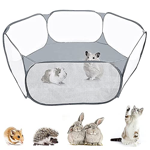 Valla Ejercicio Interior,Tienda Animales Pequeños,Valla Ejercicio Libre Portátil,Parque Mascotas Animales Pequeños,con Bolsa De Almacenamiento,Plegable,Apto para Cobayas,Conejos,Chinchillas,Erizos