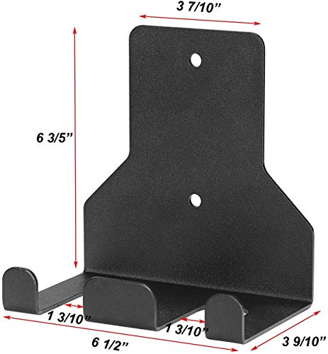 VANROUG Doble barra de almacenamiento, estante de barra colgante vertical, soporte de pared para barra olímpica, accesorio de gimnasio para ahorrar espacio comercial o en casa